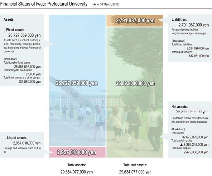 Financial Status of Iwate Prefectural University (As of 31 March, 2010)