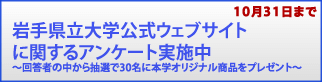 岩手県立大学公式ウェブサイトに関するアンケート実施中