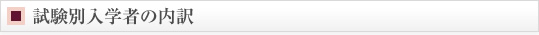 試験別入学者の内訳