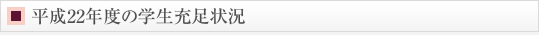 平成22年度の学生充足状況