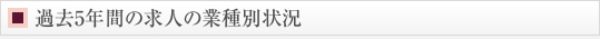 過去5年間の求人の業種別状況
