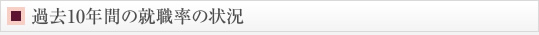 過去10年間の就職率の状況