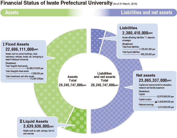 Financial Status of Iwate Prefectural University (As of 31 March, 2014)