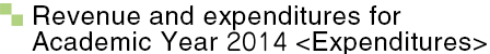 Revenue and expenditure for Academic Year 2013〈Expenditures〉