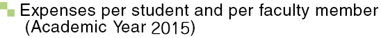 Expenses per student and per faculty member (Academic year 2015)