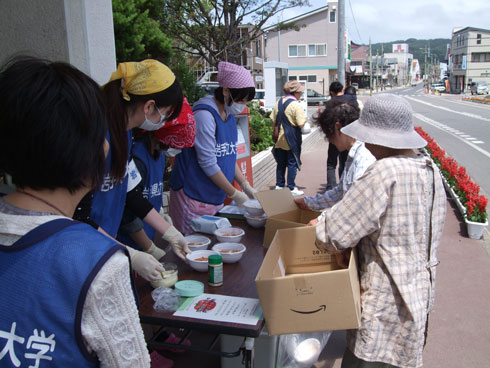 野田村での炊き出しボランティア