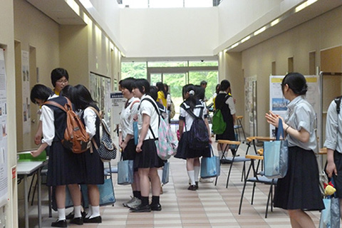 盛岡短期大学部：ポスター展示会の様子