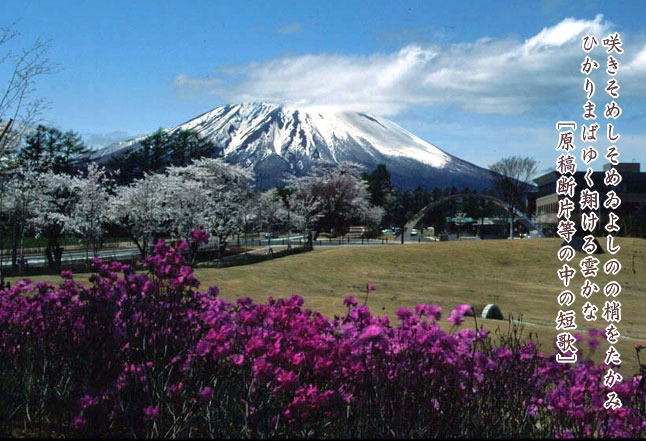 咲きそめしめゐよしのの梢をたかみ ひかりまばゆく翔ける雲かな(原稿断片等の中の短歌)