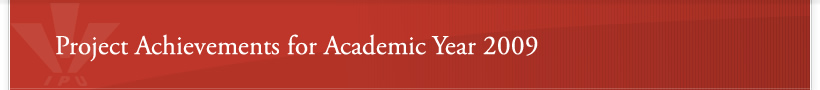 Project Achievements for Academic Year 2009