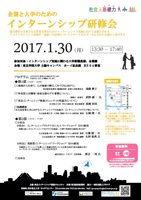 企業と大学のためのインターンシップ研修会